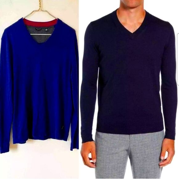 Ted baker wool/silk/cashmere blend sweater Ted size 6 US 44 - Picture 1 of 9